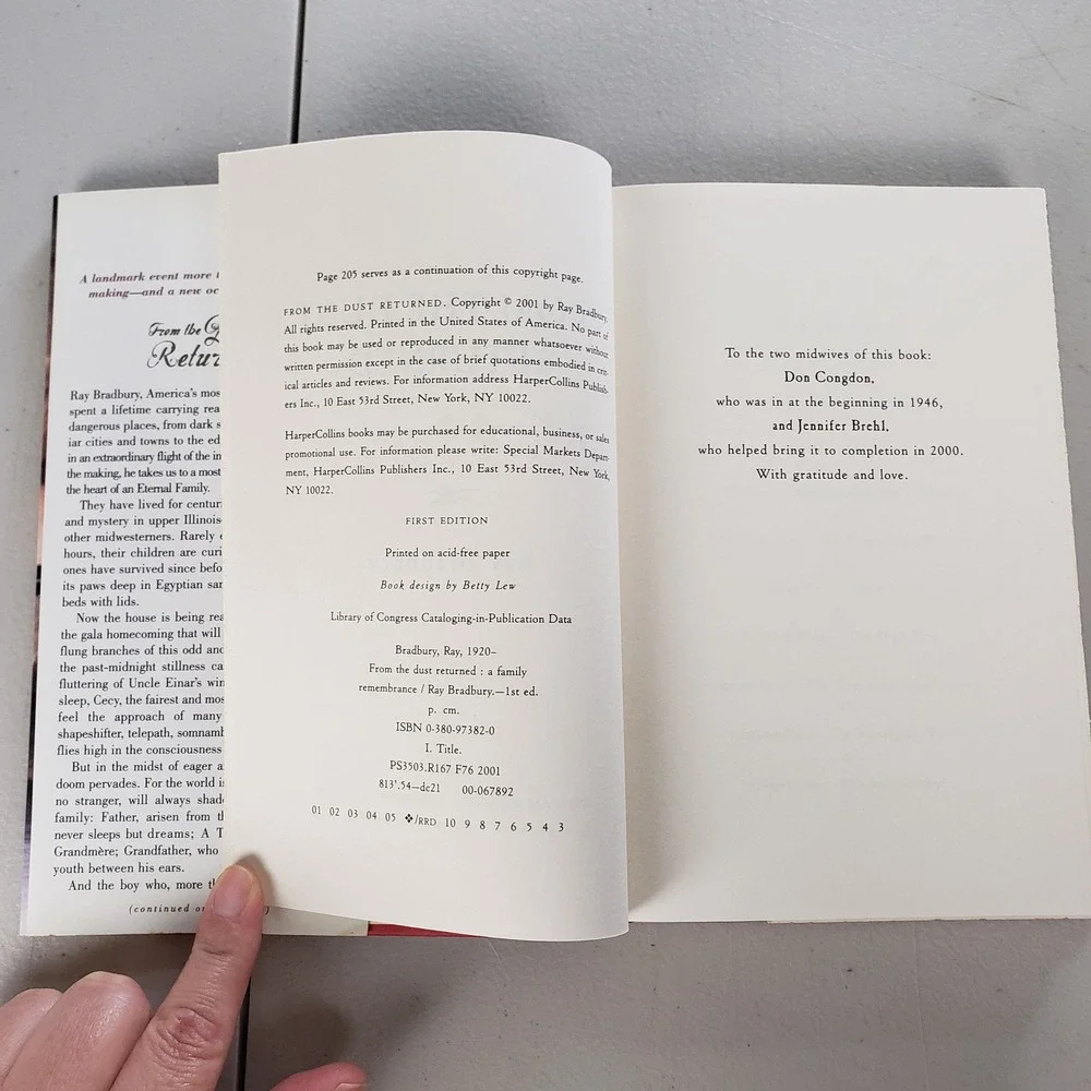 Ray Bradbury From the Dust Returned First Edition Hardcover Charles Addams 2001